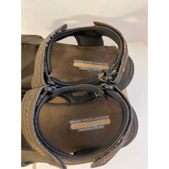 Skechers sandals men’s 11 memory foam relaxed fit brown sn# 64487 - Picture 2 of 5